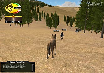 Screenshot of Wolves surveying a ridge
