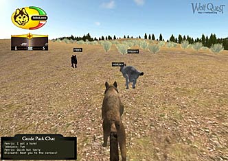 Screenshot of Wolves running
