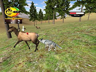 Screenshot of Wolf biting deer
